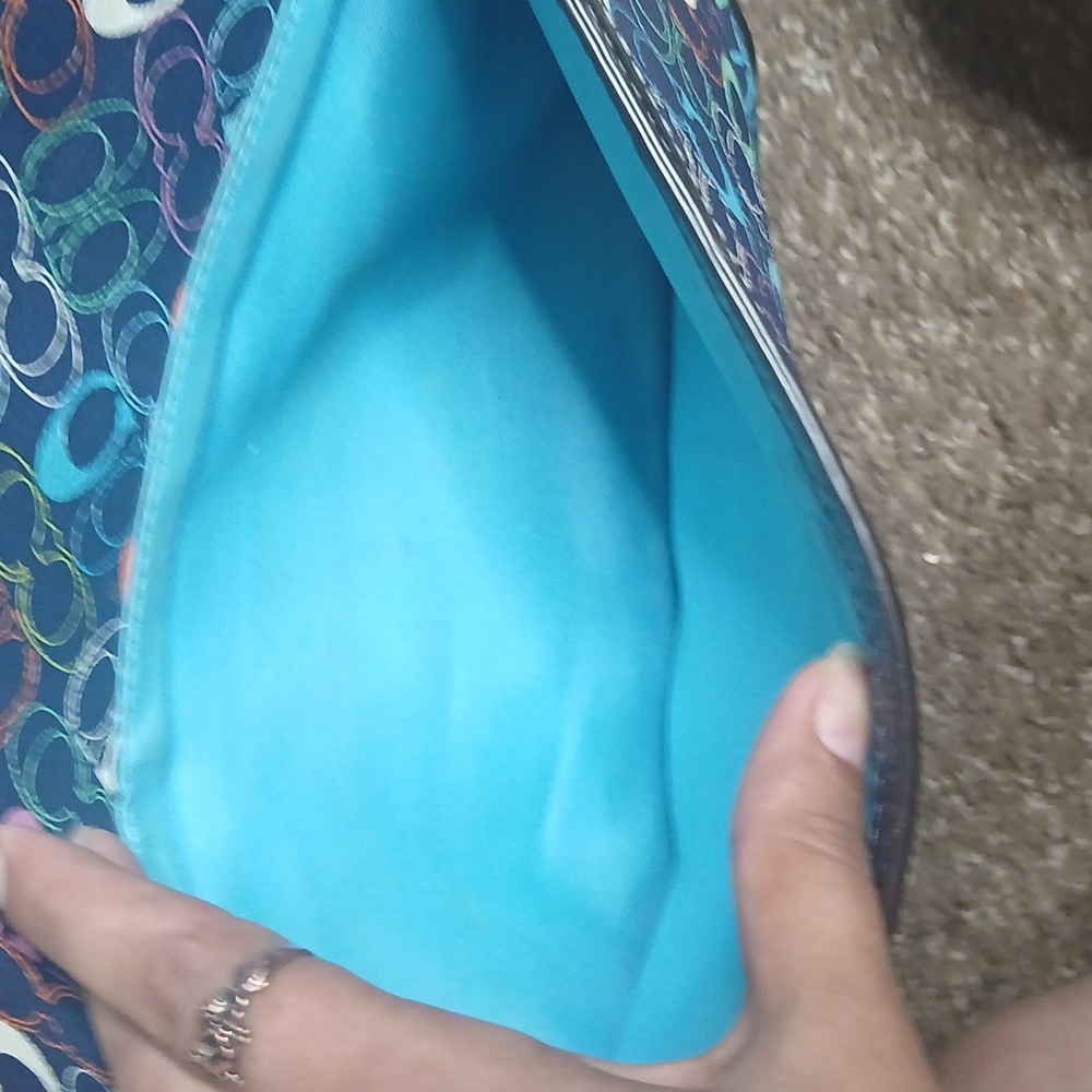 Coach Colorful Monogram Tote Bag - Picture 6 of 16